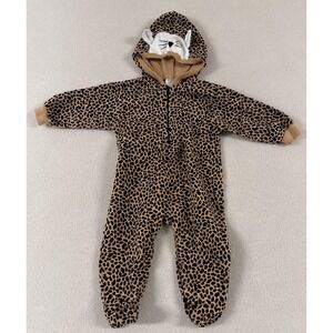 Vtg Baby Costume Cheetah‎ Animal Tail Ears Hood Class Club 6-9 Months Leopard